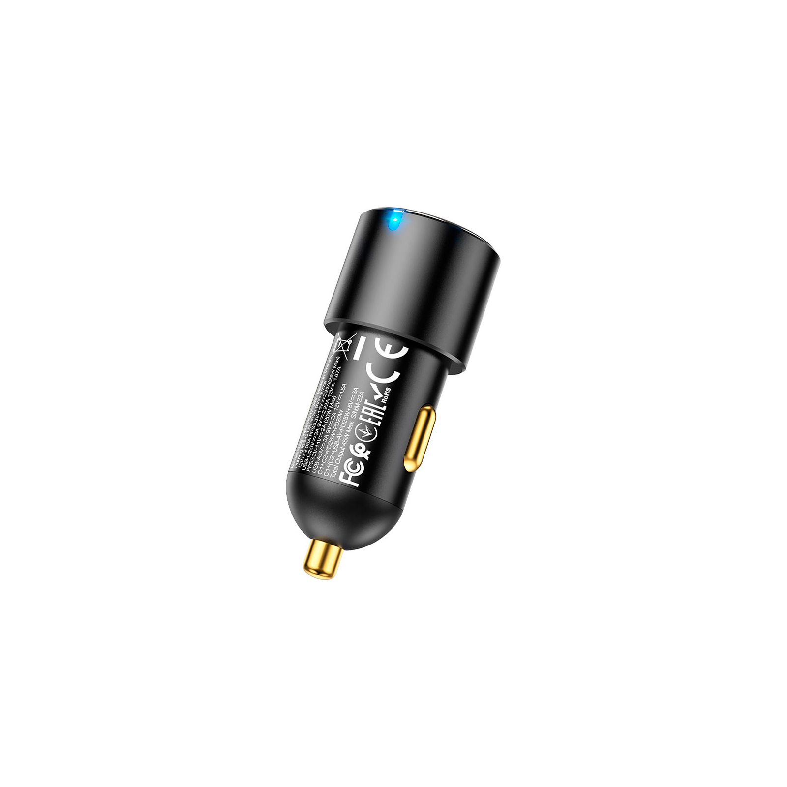 Зарядное устройство HOCO NZ6 2xType-C, USB-A Black (6931474765185) изображение 3