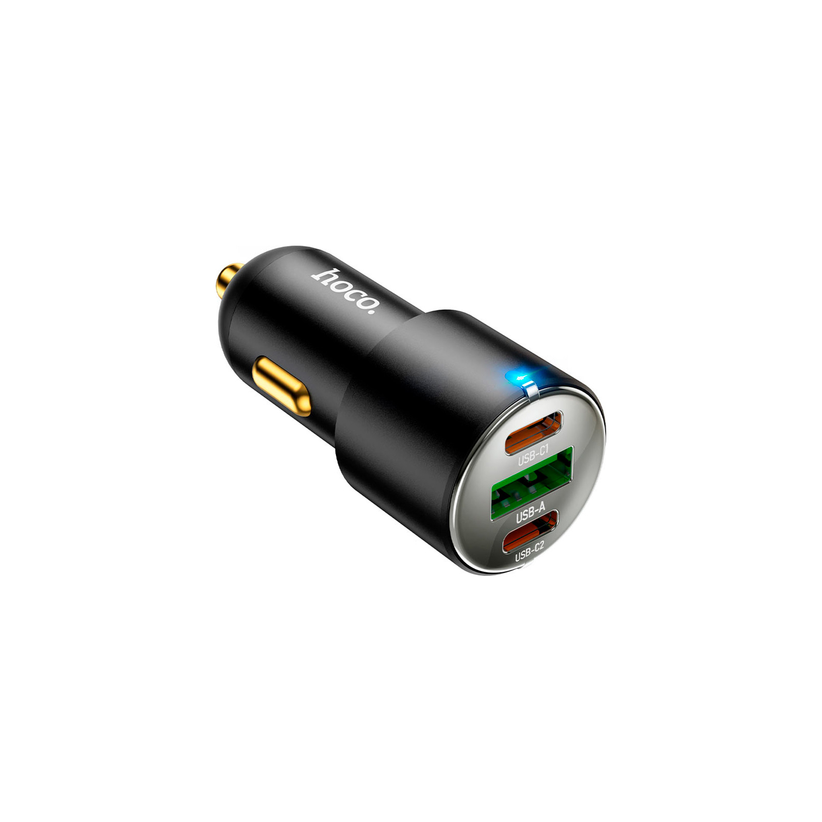 Зарядний пристрій HOCO NZ6 2xType-C, USB-A Black (6931474765185) зображення 4