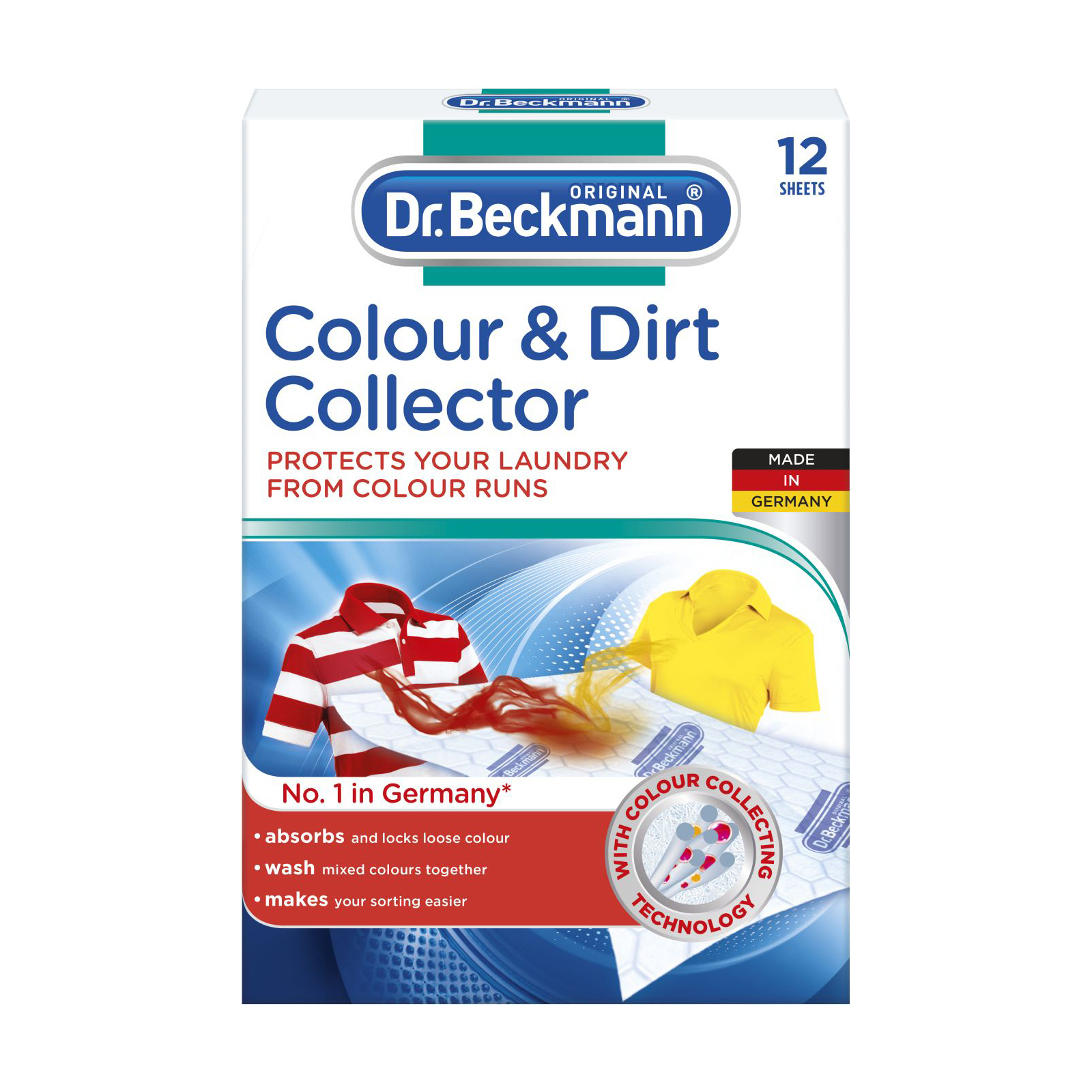 Салфетки для стирки Dr. Beckmann Ловушка для цвета и грязи 12 шт. (4008455413211)