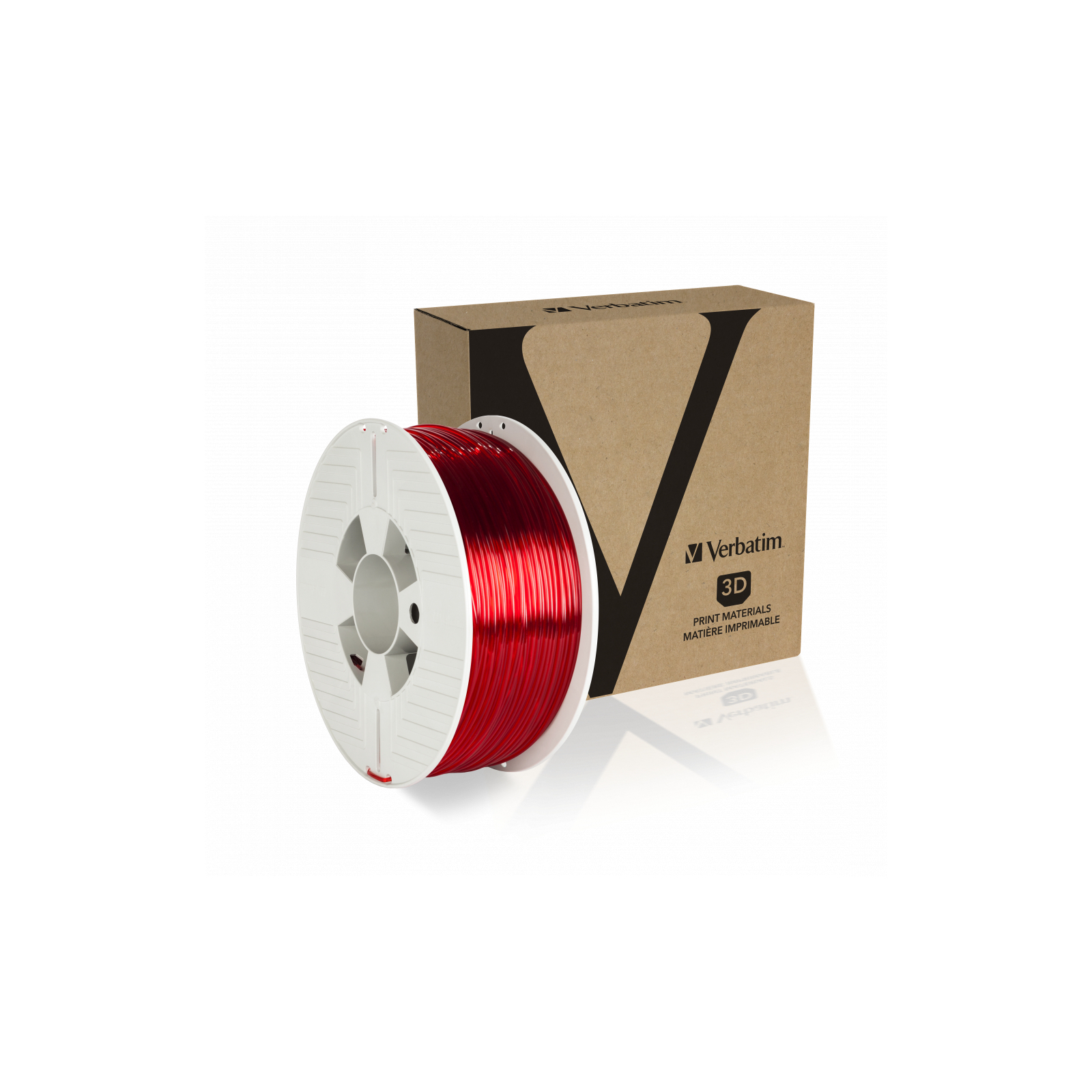 Пластик для 3D-принтера Verbatim PETG, 2,85 мм, 1 кг, red-transparent (55062) изображение 3