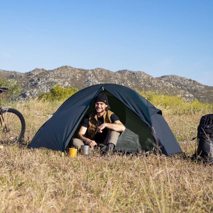 Палатка Naturehike надлегкий одномісний Naturehike Cycling 1 NH18A095-D 210T темно-синій (6927595737743) изображение 3