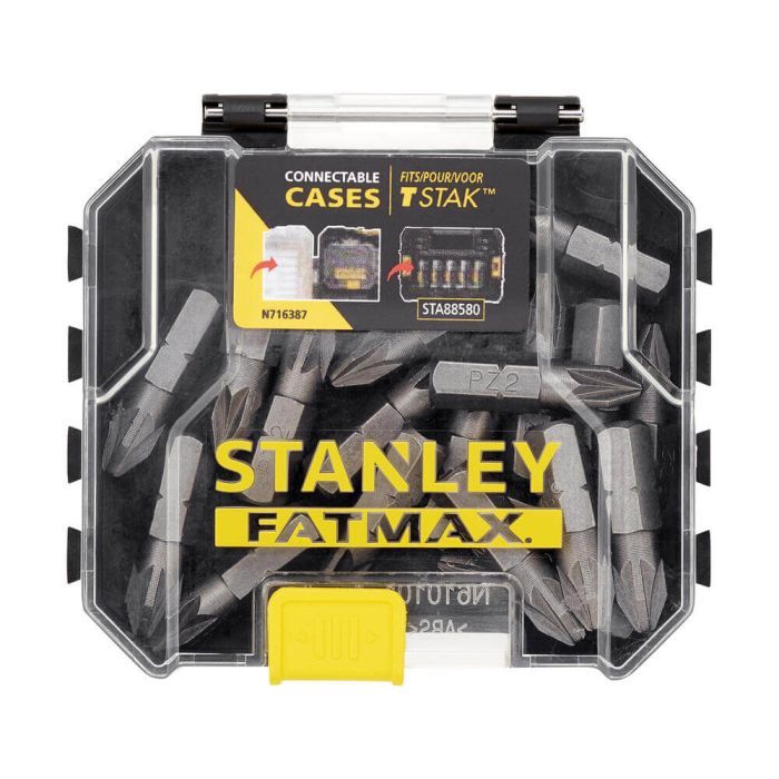 Набір біт Stanley FatMax, Pozidriv, Pz2, L 25 мм, 20 шт, кейс (STA88567)