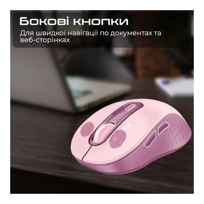 Мышка Promate Ken Wireless/Bluetooth Black (ken.black) изображение 6