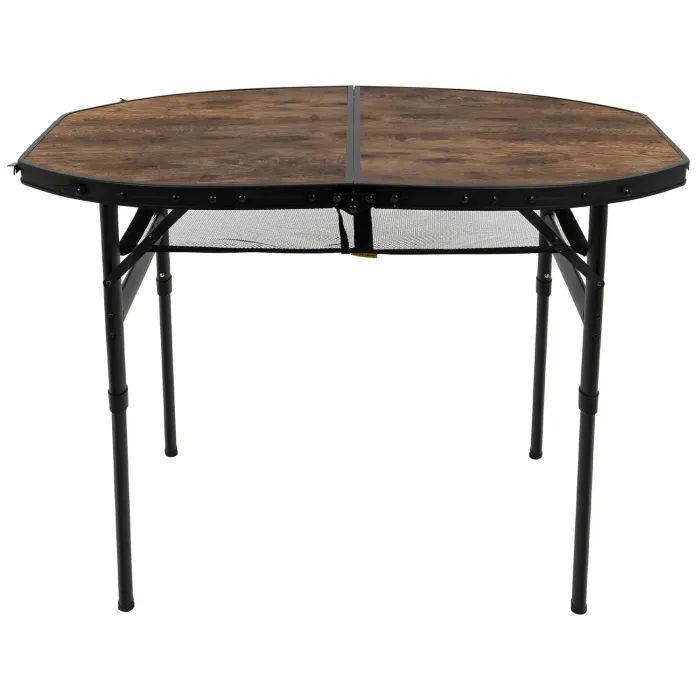 Туристичний стіл Bo-Camp Woodbine Oval 100x70 cm Black/Wood look (1404185) зображення 2