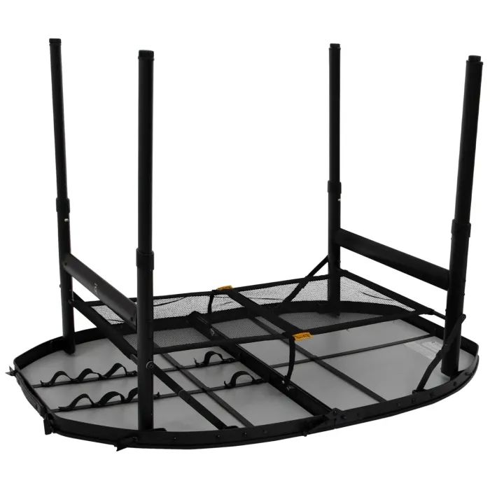 Туристичний стіл Bo-Camp Woodbine Oval 100x70 cm Black/Wood look (1404185) зображення 3