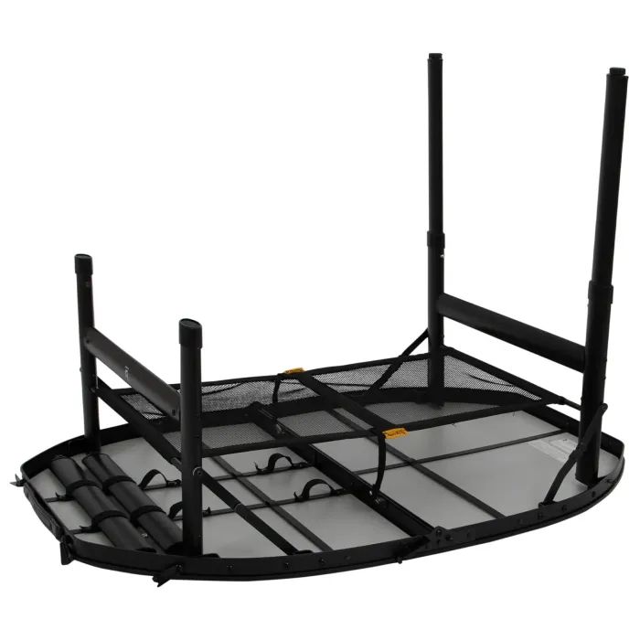 Туристичний стіл Bo-Camp Woodbine Oval 100x70 cm Black/Wood look (1404185) зображення 4