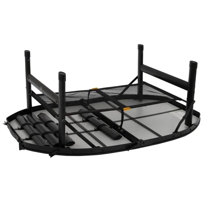 Туристичний стіл Bo-Camp Woodbine Oval 100x70 cm Black/Wood look (1404185) зображення 5