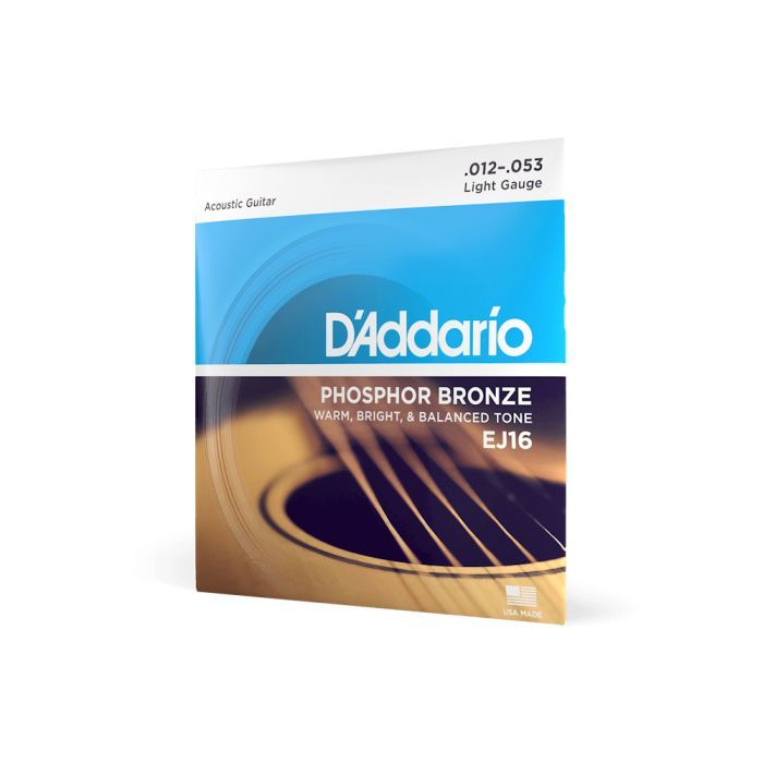 Струны для гитары D'Addario Phosphor Bronze Regular Light (12-53) (EJ16) изображение 2