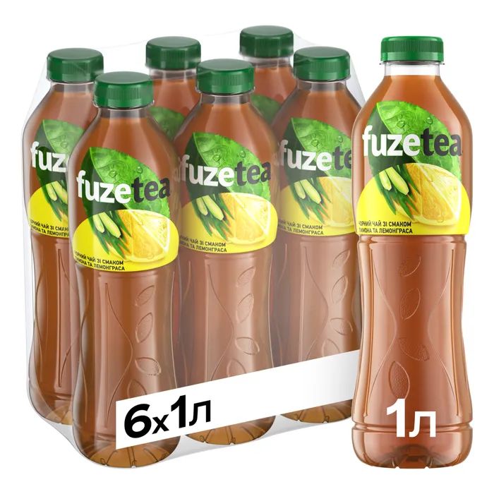 Напиток Fuzetea Чай холодный черный Со вкусом лимона и лемонграсса 1 л (5449000236241) изображение 2