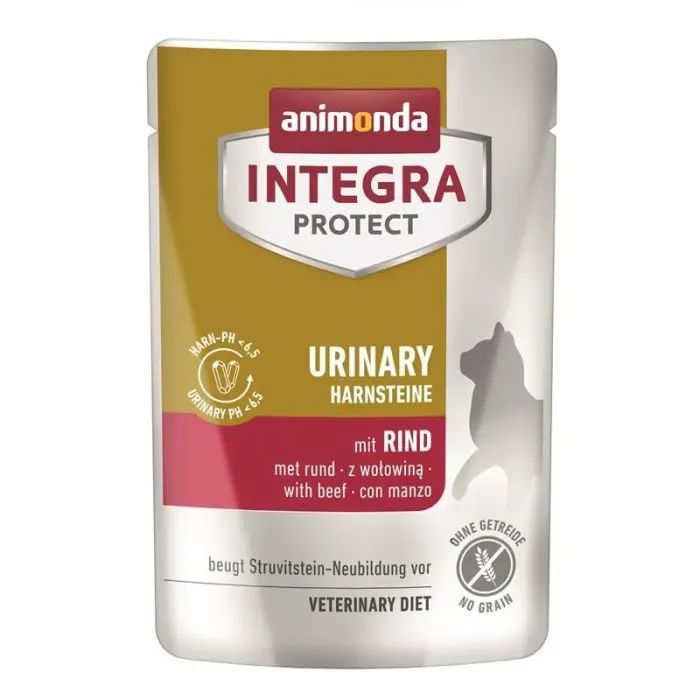 Влажный корм для кошек Animonda Integra Protect Urinary Struvit - pouch with beef при мочекаменной болезни (4017721866316)