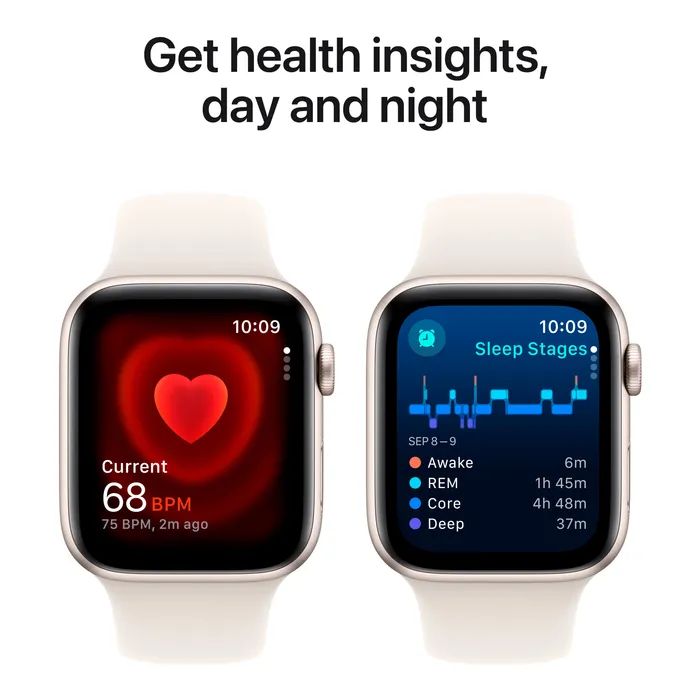 Смарт-часы Apple Watch SE 2024 GPS 40mm Starlight Aluminium Case with Starlight Sport Band - S/M (MXEF3QH/A) изображение 5