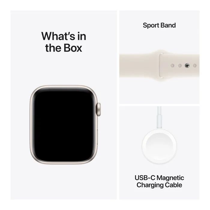 Смарт-часы Apple Watch SE 2024 GPS 40mm Starlight Aluminium Case with Starlight Sport Band - S/M (MXEF3QH/A) изображение 7