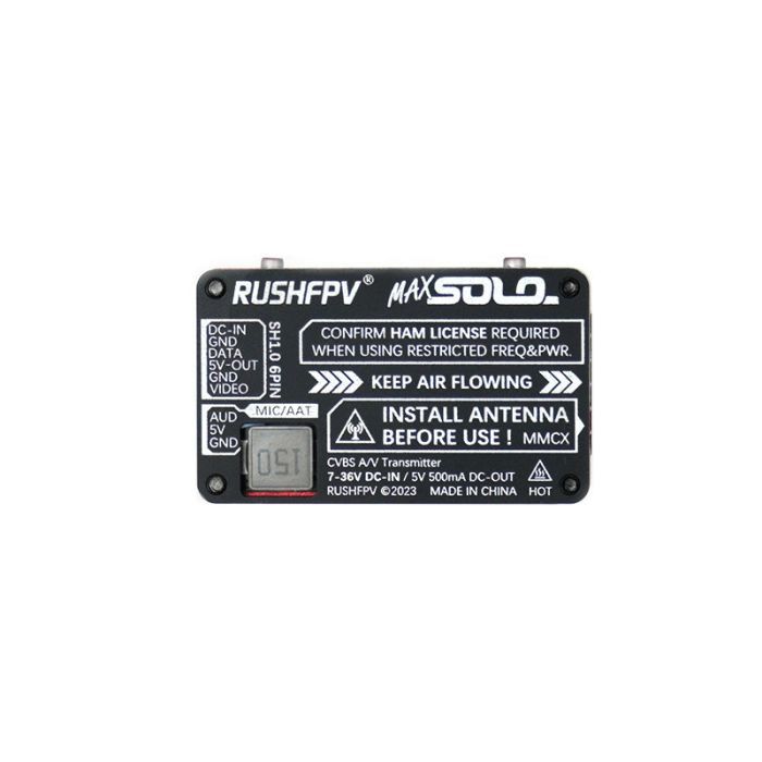 Видеопередатчик (VTX) RushFPV Max Solo 2.5W XBAND 4.9G (DA30) изображение 4