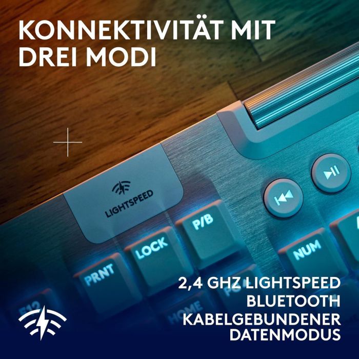 Клавіатура Logitech G915 X Lightspeed Switch-Tactile Wireless/Bluetooth/USB UA White (920-012690) зображення 7