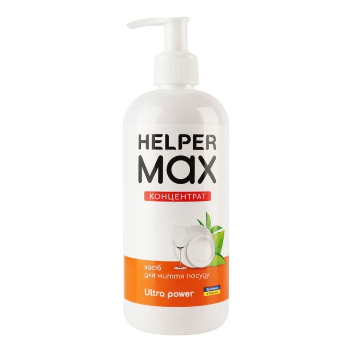 Средство для ручного мытья посуды Helper Max Ultra Рower Концентрат 500 мл (4820183971968)