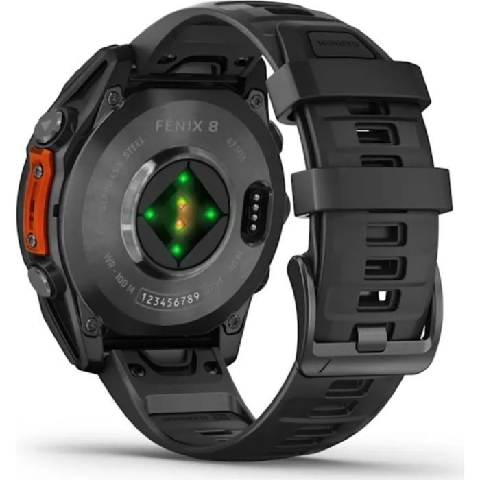 Смарт-часы Garmin fenix 8 47mm, AMOLED, Glass/SS, SlateGray Steel/Black, BlkBnd, GPS (010-02904-00) изображение 6