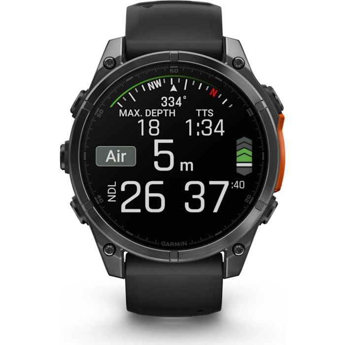 Смарт-часы Garmin fenix 8 47mm, AMOLED, Glass/SS, SlateGray Steel/Black, BlkBnd, GPS (010-02904-00) изображение 8