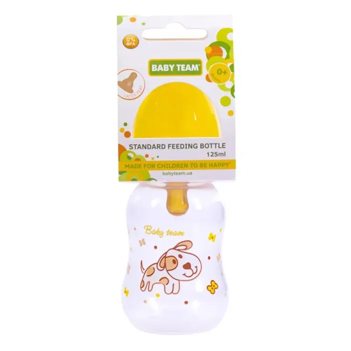 Бутылочка для кормления Baby Team С латексной соской 125 мл (4824428013000) изображение 3