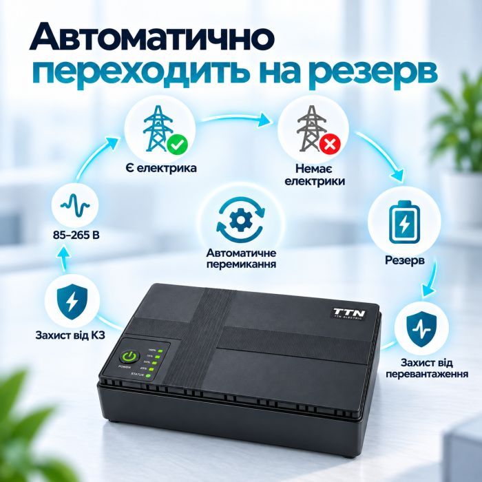 Пристрій безперебійного живлення TTN DC-1036P 36W 12000mAh (DC-1036P_12000) зображення 5