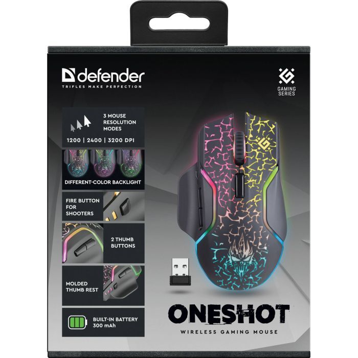 Мышка Defender Oneshot GM-067 Wireless Black (52067) изображение 6