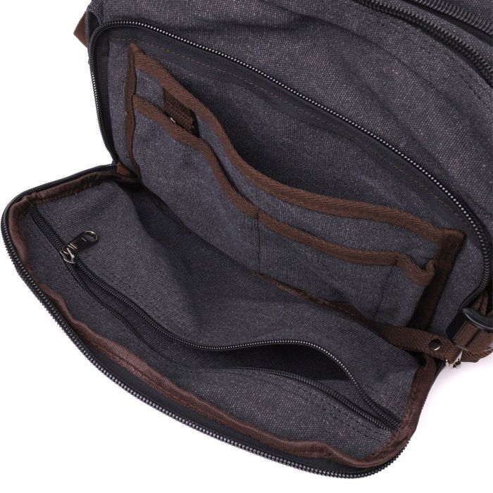 Сумка Vintage З текстилю Чорна (22204) зображення 5