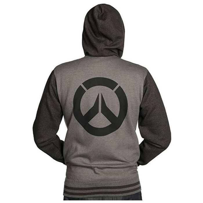 Кофта Jinx Overwatch Founding Member Varsity Zip-up Gunmetal Heather/Charcoal Heather XL (JINX-7507XL) изображение 3