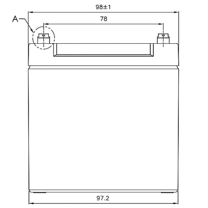 Батарея до ДБЖ CSB 12В 12 Аг (GPL12120 F2) зображення 3