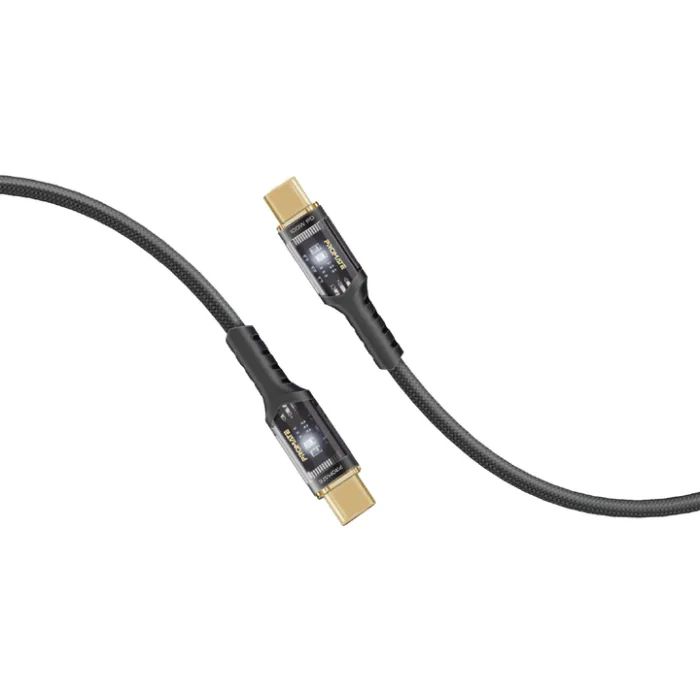 Дата кабель USB-C to USB-C lucidline-cc120.navy Promate (lucidline-cc120.navy)