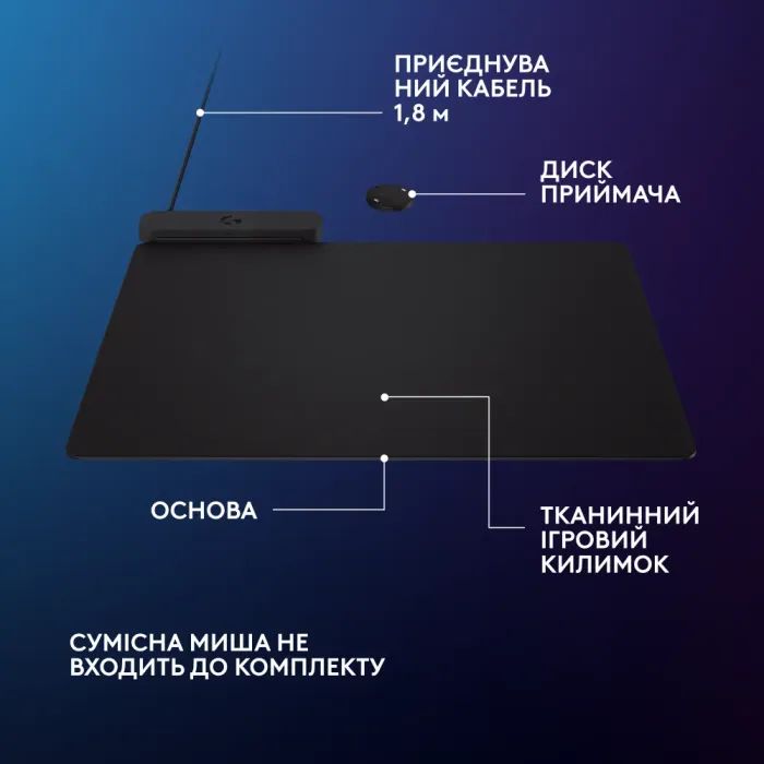 Коврик для мышки Logitech G PowerPlay 2 Charging System Mouse Pad (947-000003) изображение 6