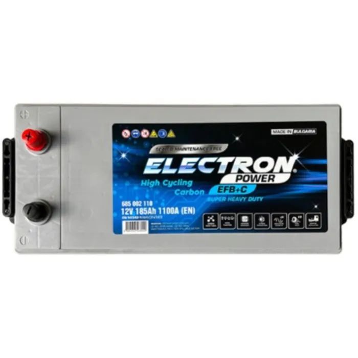 Аккумулятор автомобильный ELECTRON TRUCK SHD SMF EFB 185Ah бокова(+/-) (1100EN) (685002110) изображение 2