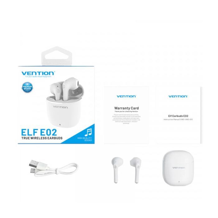 Навушники Vention Elf Earbuds E02 White (NBGW0) зображення 5