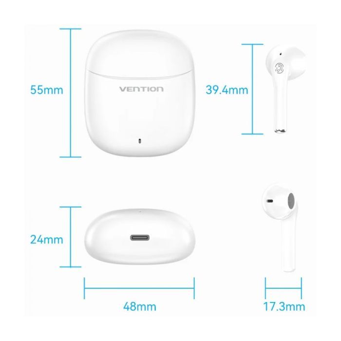 Навушники Vention Elf Earbuds E02 White (NBGW0) зображення 6
