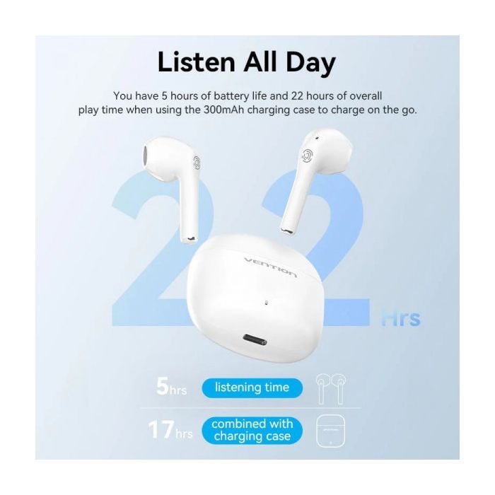 Навушники Vention Elf Earbuds E02 White (NBGW0) зображення 8