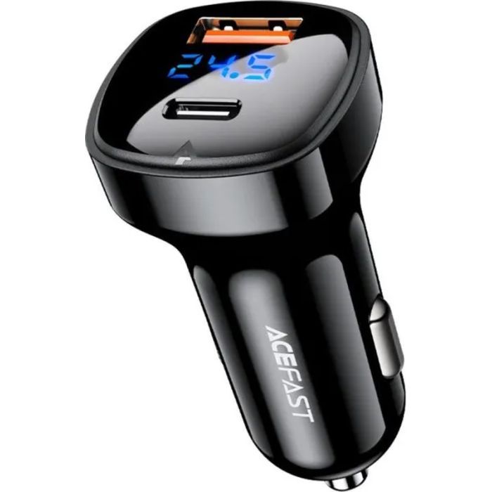 Зарядное устройство Acefast 2xUSB 66W (USB-C + USB-A) B4 with digital display (6974316280392)