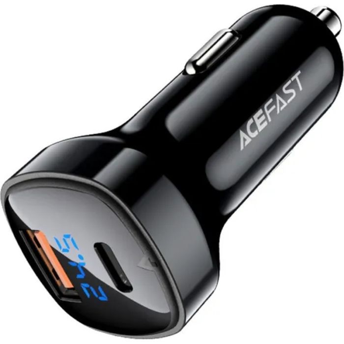 Зарядное устройство Acefast 2xUSB 66W (USB-C + USB-A) B4 with digital display (6974316280392) изображение 2