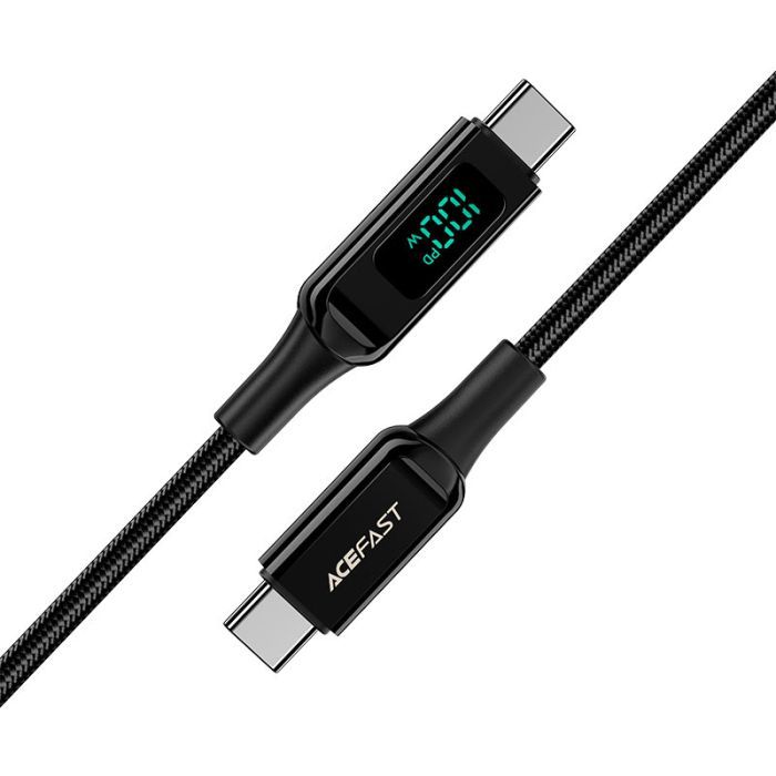 Дата кабель USB-C to USB-C 2.0m 100W with display C6-03 Acefast (6974316281054)