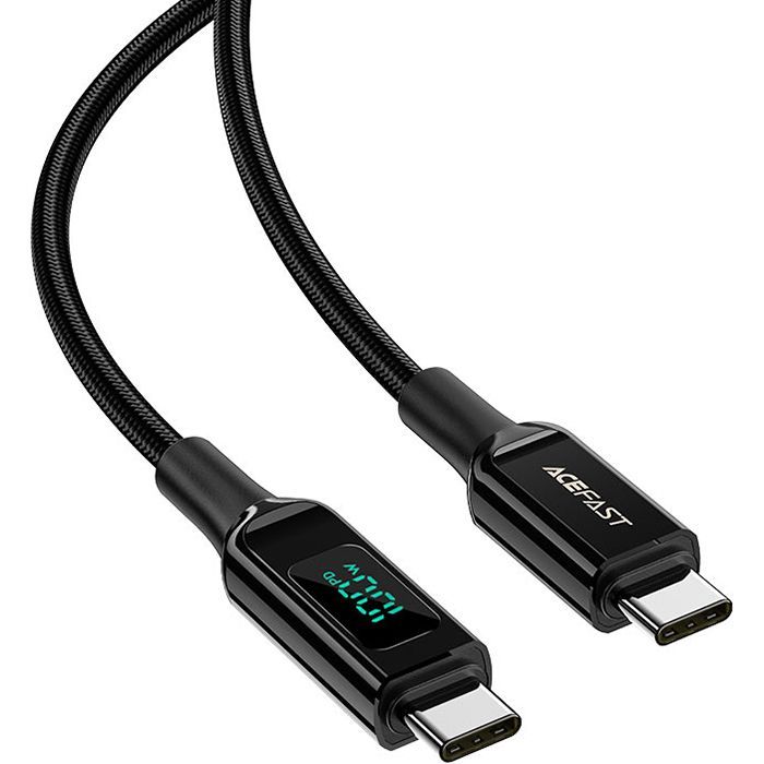 Дата кабель USB-C to USB-C 2.0m 100W with display C6-03 Acefast (6974316281054) изображение 2