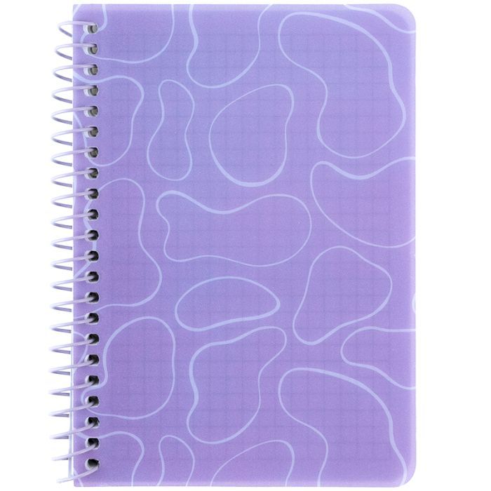 Блокнот Axent на спирали B6 80 листов, клетка, пластиковая обложка, розовый (8463-2-A)