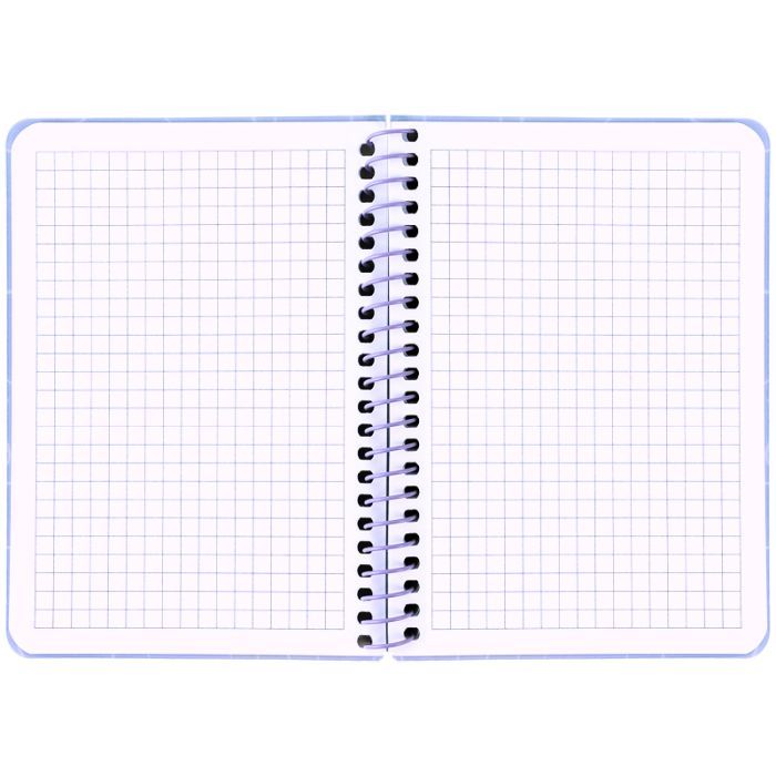 Блокнот Axent на спирали B6 80 листов, клетка, пластиковая обложка, розовый (8463-2-A) изображение 3