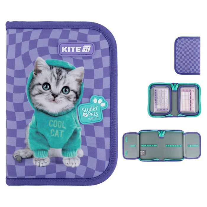Пенал Kite 622-2 Studio Pets, 1 відділення, 2 відворот (SP25-622-2)