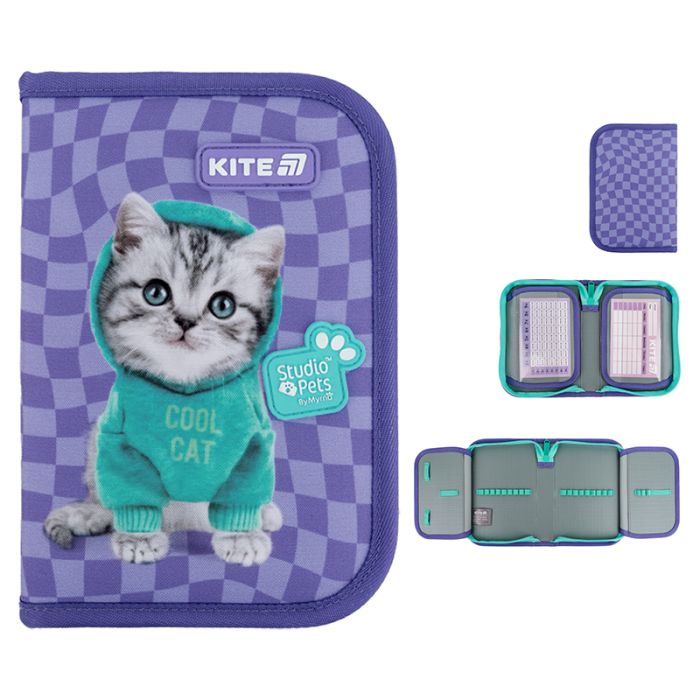 Пенал Kite 622-2 Studio Pets, 1 відділення, 2 відворот (SP25-622-2)