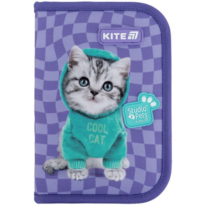Пенал Kite 622-2 Studio Pets, 1 відділення, 2 відворот (SP25-622-2) изображение 3