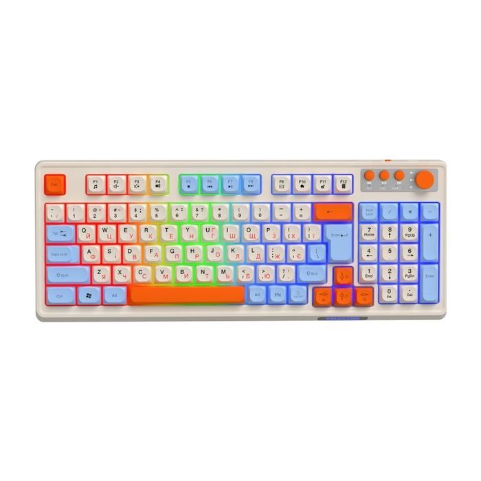Клавиатура Maxxter KBGW-3C01-UA Wireless UA White (KBGW-3C01-UA)