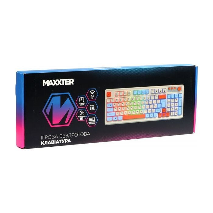 Клавиатура Maxxter KBGW-3C01-UA Wireless UA White (KBGW-3C01-UA) изображение 5