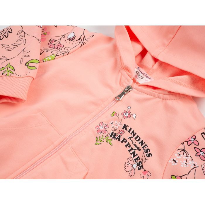 Кофта дитяча Breeze з квіточками (18051-86G-peach) зображення 3