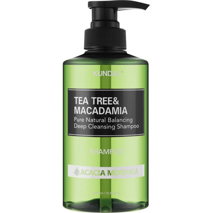 Шампунь Kundal Tea Tree & Macadamia Deep Cleansing Shampoo Acacia Moringa 500 мл (8809809421243)