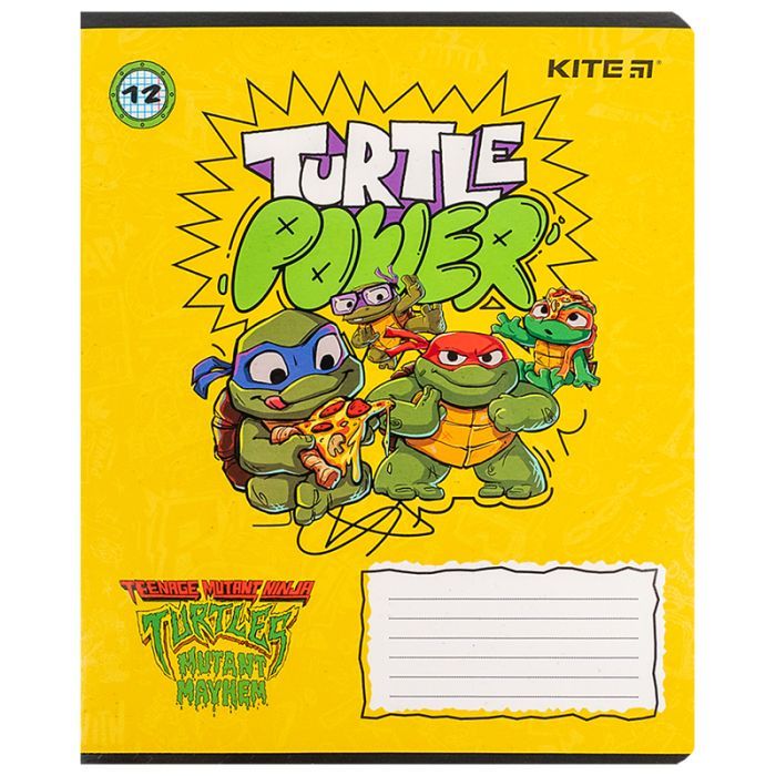 Тетрадь Kite Ninja Turtles, 12 листов, клетка (NT24-232) изображение 12