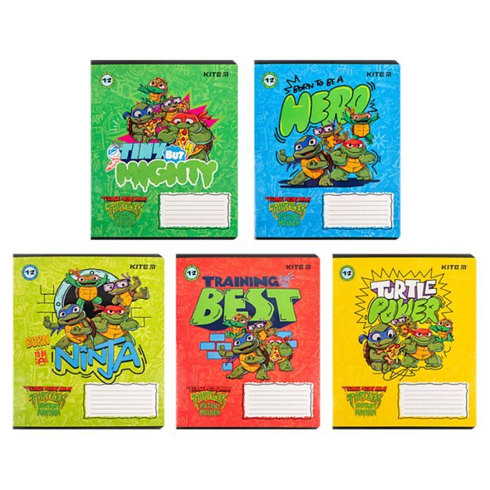 Тетрадь Kite Ninja Turtles, 12 листов, клетка (NT24-232)