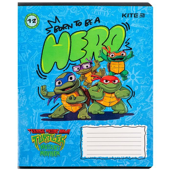 Тетрадь Kite Ninja Turtles, 12 листов, клетка (NT24-232) изображение 6