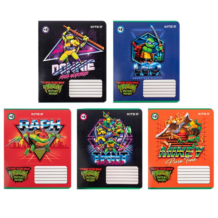 Тетрадь Kite Ninja Turtles, 18 листов, линия (NT24-237)